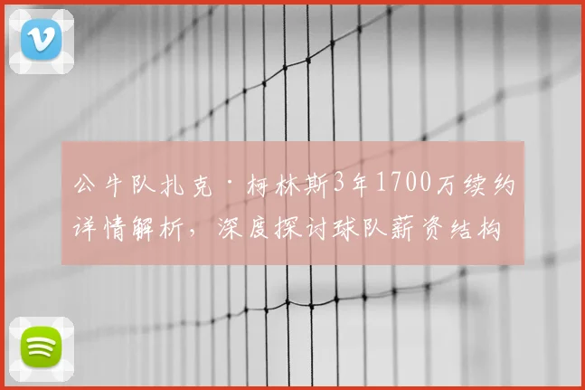 公牛队扎克·柯林斯3年1700万续约详情解析，深度探讨球队薪资结构与未来建队方向